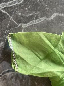 gotta Patti  Green Silk kurti