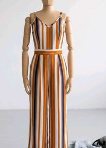 Striped Wide Leg Jumpsuit