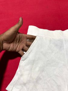 White Textured Kids Shorts – Age 10-11