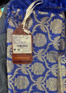 Royal Blue Silk Dupatta