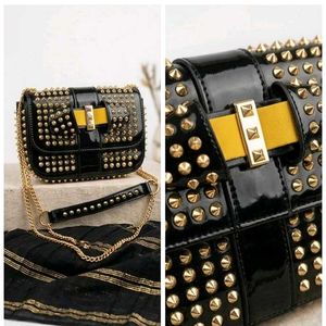 Black Studded Sling Bag 🖤👛