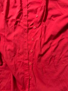 Classic Red Button-Up Shirt