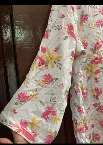 Floral Print Tie-Neck cord set
