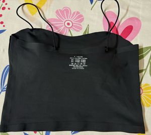 Sleek Black Spaghetti Strap Top