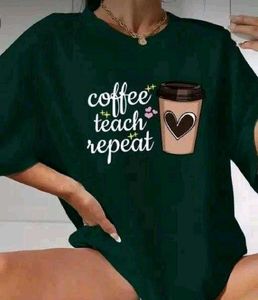 Coffee Teach Repeat Graphic T-Shirt