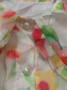 Floral Organza Mini Dress