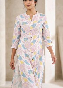 Floral Print Cotton Kurta