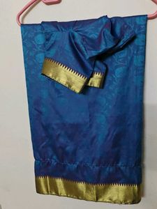 Blue Silk Saree with ready blouse