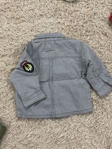 Boys Grey Bomber Jacket with Patches