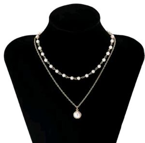 beautiful Pearl Bow Necklace &amp; Earrings Set