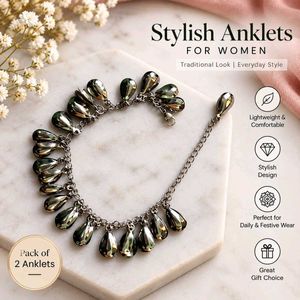2 Elegant Anklet Chain with Charms