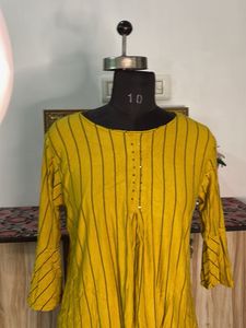 Yellow Striped Kurta