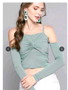 Stylish Twist Front Crop Top
