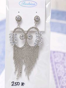 Sparkling Oval Dangle Earrings