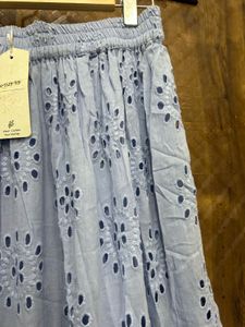 Boho Eyelet Maxi Skirt
