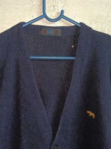 Oversized Navy Blue Cardigan Sweater