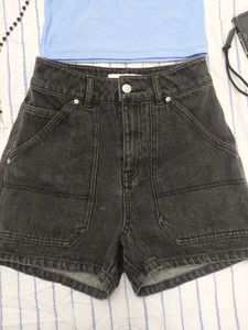 Black Denim Summer Shorts