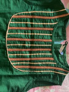YK green Kurta For Girls Age6-7
