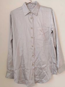 Grey Satin Shirt