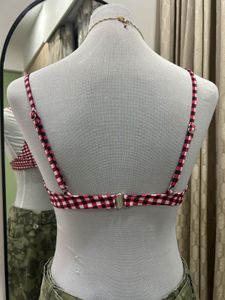 Rare Find Gingham Underwire Bikini Top