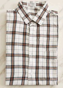 Classic Plaid white Men's Shirt