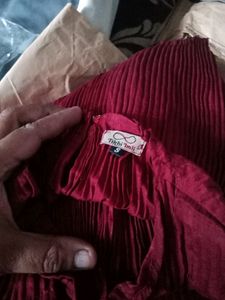 Tikhi Imli Red Kurta(only Kurta)
