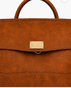 Stylish Tan Faux Leather Handbag