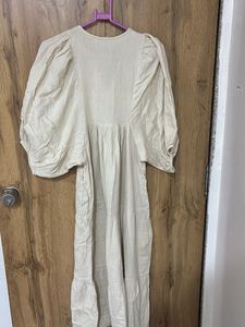Flowy Beige Maxi Dress
