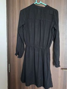 Chic Black Long Sleeve Casual Dress