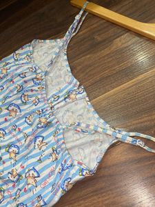 Cute Striped Romper with Fun Print