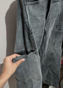 Grey Wash Wide Leg Jeans