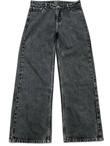 Vintage Wash Wide Leg Jeans