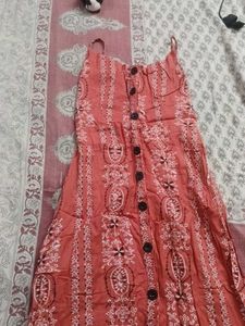 Boho Print Button-Front Sundress
