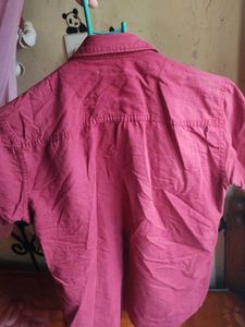 Men's Maroon Short Sleeve Shirt