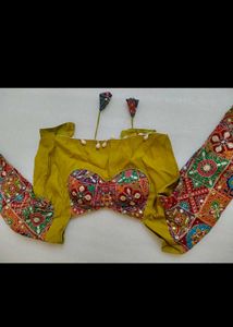Embroidered Yellow Blouse