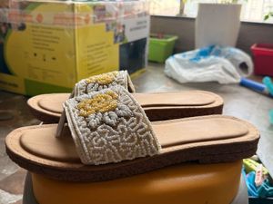 Handcrafted Beadwork Sliders for women