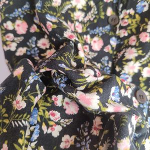 Floral Button-Up Mini Dress