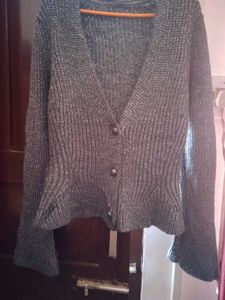 Sparkly Button-Up Cardigan