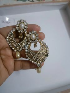 Beautiful Designer Party Wear Earrings With Stones