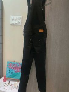 Black Denim Dungrees