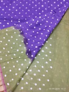No Use pure cotton bandhini saree.