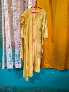 Elegant Yellow Kurta Set with Dupatta