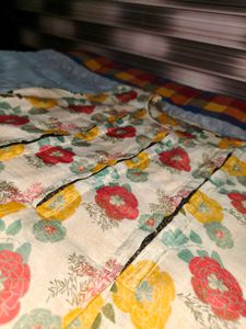 Floral Print Sleeveless kurta with legin