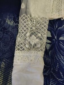 Elegant White Embellished Lehenga Choli
