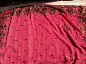 Blush Pink Colour Sequence Saree