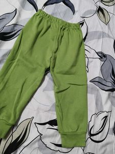 Girl Green Cotton Baby Pants