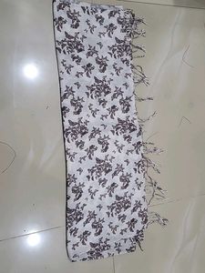 Butterfly Print Scarf with Tassels