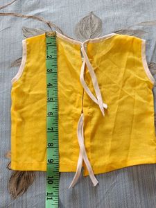 Yellow Cotton Top for 3-4 months Baby