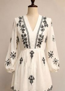 Boho Embroidered White top