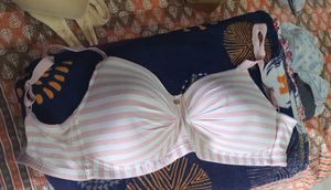 Pink Striped Bra